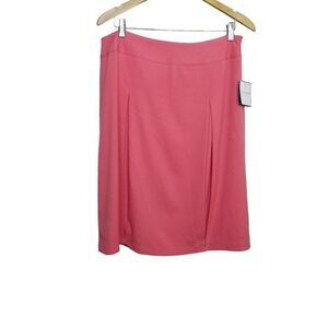 NWT Sag Harbor Stretch Pleated Coral Skirt Size 14